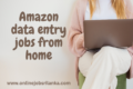 amazon data entry jobs from home